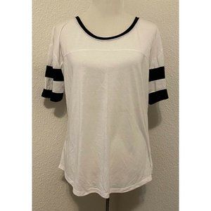 Sirens and Dolls White & Black Semi Sheer T Shirt